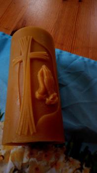 Preview: Christliche Bienenwachskerzen aus reinem Bienenwachs direkt aus dem Bienenstock