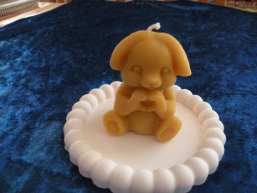 Bienenwachskerze "Schweinchen" aus reinem Bienenwachs direkt aus dem Bienenstock.