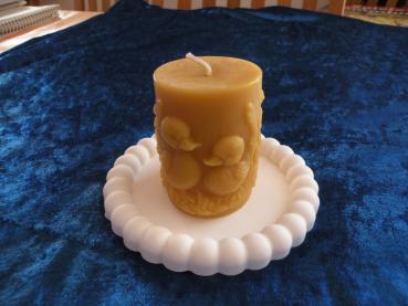 Bienenwachskerze "Entenmama mit Kindern " aus reinem Bienenwachs direkt aus dem Bienenstock