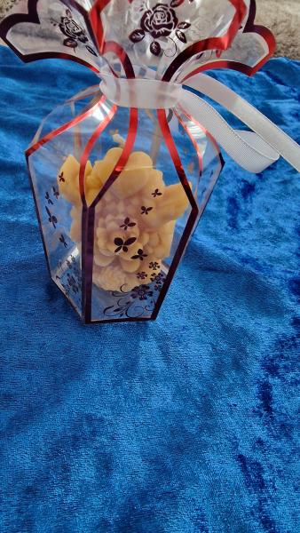 Bienenwachskerze im Geschenkkarton  aus reinem Bienenwachs direkt aus dem Bienenstock