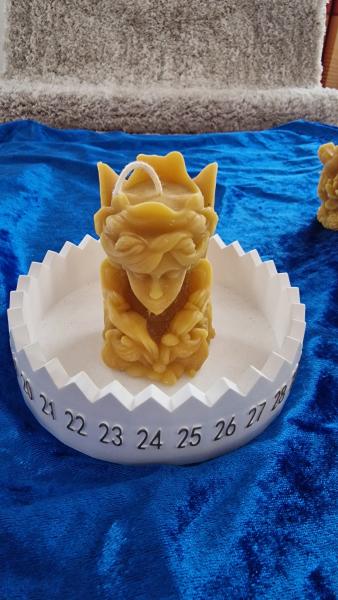 Bienenwachskerze "Göttin Athen", reine Bienenwachskerzen direkt aus dem Bienenstock