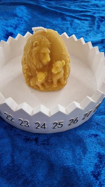 Bienenwachskerze "Schaf Mama" aus reinem Bienenwachs direkt aus dem Bienenstock