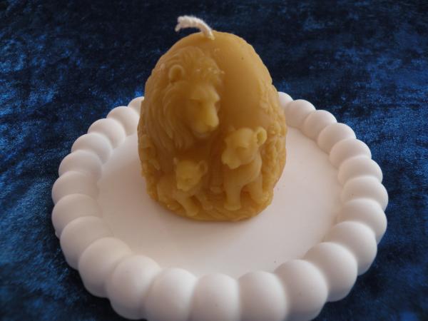 Bienenwachskerze "Löwenfamilie König der Löwen" aus reinem Bienenwachs direkt aus dem Bienenstock