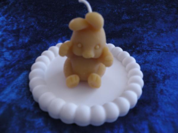 Bienenwachskerze "sitzender Hase" aus reinem Bienenwachs direkt aus dem Bienenstock